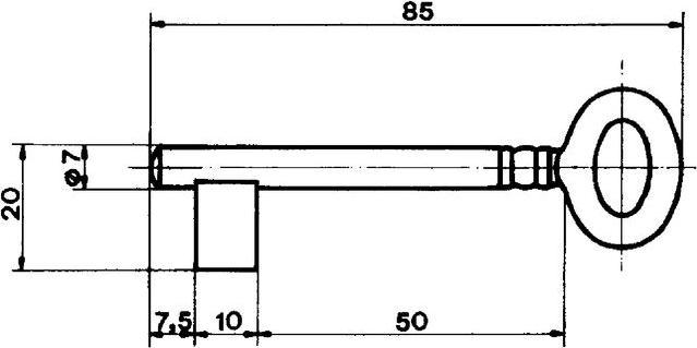 Image du produit SCHÄNIS Clé numérique S 2305 pour serrure de porte de cave 2305