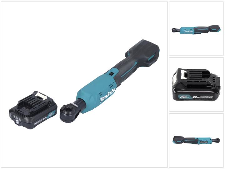Actual product image Makita WR 100 DA1 Battery ratchet screwdriver 12 V 47.5 Nm 1/4" 3/8" + 1x battery 2.0 Ah - without charger (3/8", 1/4")
