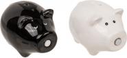 Produktbild G. Wurm Salz/Pfefferstreuer Schweine mit Magnetnase, 2-er Set, aus Keramik schwarz, weiss (B/H/T) 7x5x5cm (Salz)