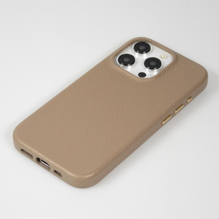 Image du produit PhoneLook Coque Cuir de veau luxe grainé intégral avec boutons métalliques et MagSafe (Apple iPhone 14 Pro)