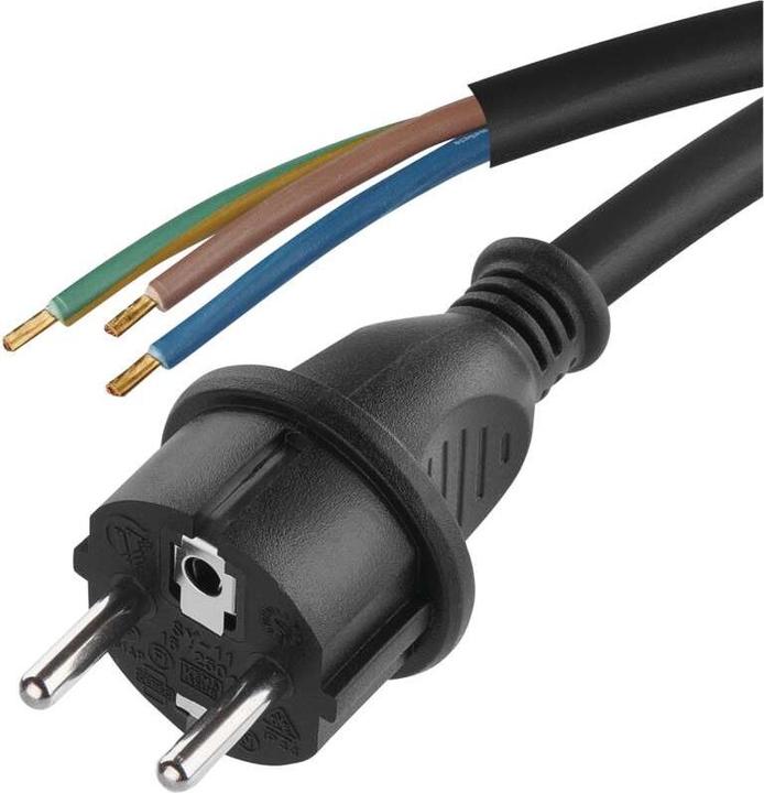 Produktbild Emos Netzkabel Gummi 3x 2,5mm2, 5m, schwarz (5 m)