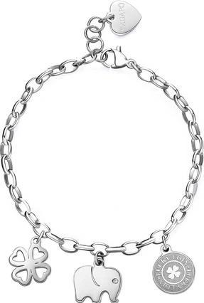 Sagapo S'Agapõ - Playful steel bracelet for luck Happy SHAR12