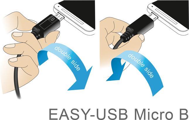 Produktbild Delock Easy USB-A - Micro-B, gewinkelt links/rechts (2 m, USB 2.0)