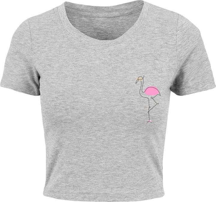 Actual product image Merchcode Ladies Flamingo Cropped Tee - 118455 (XL)