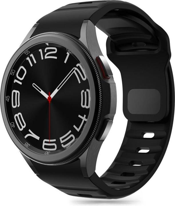 Tech-Protect Silicone Line Strap for Samsung Galaxy Watch 4 / 5 / 5 Pro / 6 / 7 / FE - Black