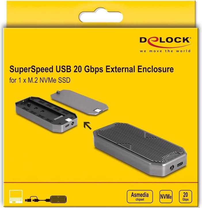 Image du produit Delock Boîtier de jeu externe pour M.2 N (M.2)