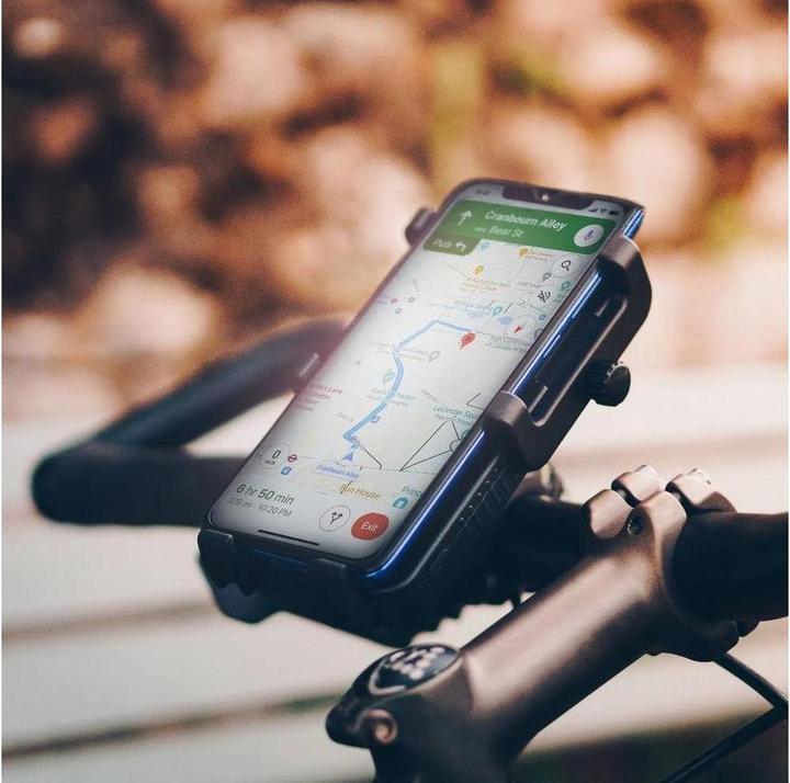 Actual product image Sunslice Rechargeable bicycle phone holder "Cyclotron 5000mAh"
