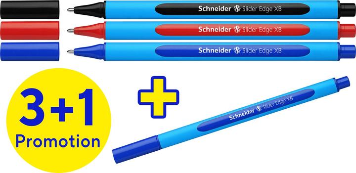 Actual product image Schneider Mix Sets Ballpoint Pen Slider Edge XB (colour assorted, 4 x)