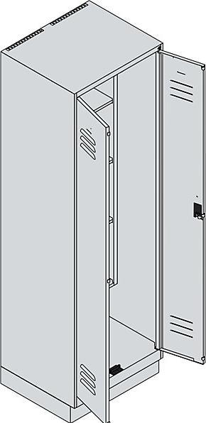 Produktbild C+P CP Putzmittelschrank Classic PLUS 080120-00 S10014 verkehrsweiss 60,0 x 50,0 x 195,0 cm, aufgebaut (60 cm, 195 cm)