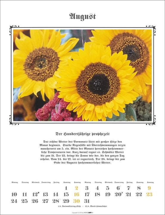 Produktbild Der Hundertjährige Kalender 2026 (30 x 39 cm, Deutsch)