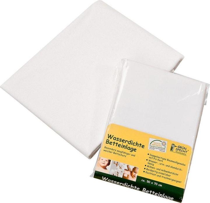 Alkemie Grunspecht, wasserdichtes Bettfundament, 50 x 70 cm, weiss, 1 Stück (50 x 70 cm)
