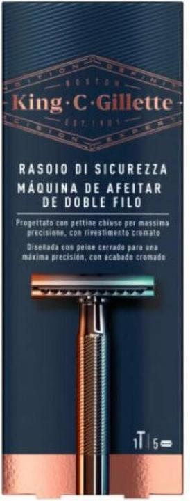 Immagine prodotto Gillette KING rasoio di sicurezza a doppio taglio + 5 lame (5 x)
