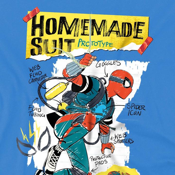 Immagine prodotto Spiderman Homemade Suit Maglietta Bambini (128)