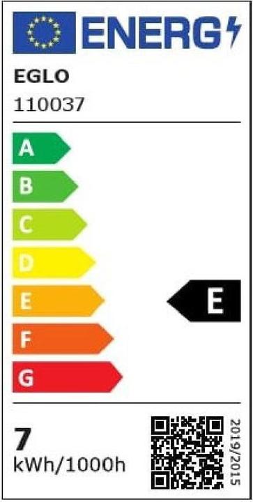 Energy Label EGLO LED illuminant (E27, 7 W, 806 lm, 1 x, E)