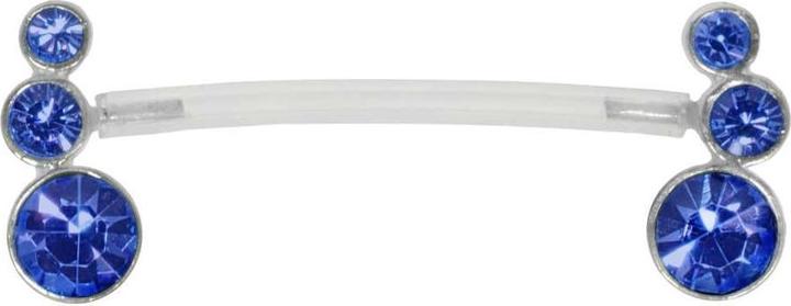 Bijouteria Brustpiercing (Silber 925, Bioplast, Kristall)