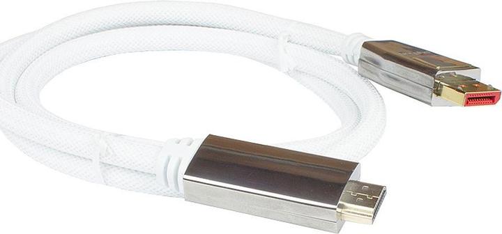 Produktbild Python PYT M0223 DP 1.4 auf HDMI 2.0 A Stecker, Nylon, 4K@60Hz, 3 m, weiss (3 m, HDMI)