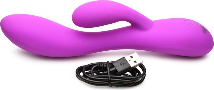 Frisky Wiederaufladbarer Flexibler Rabbit-Vibrator Aus Silikon Lila