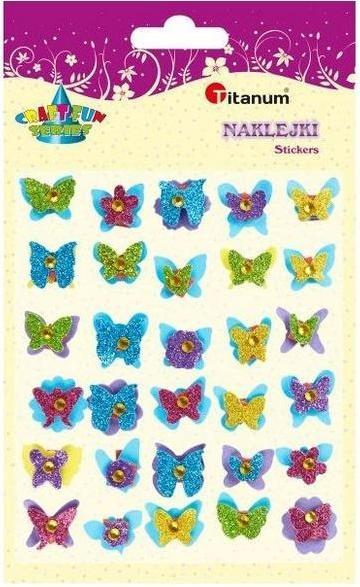 Produktbild Titanum 3D-Papieraufkleber, Schmetterlinge, Mix