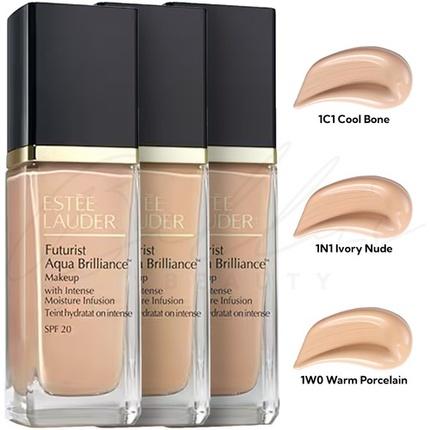Image du produit Estée Lauder Estee Lauder Futurist Aqua Brilliance™ Makeup SPF 20 - Fond de teint hydratant, 1N1 Ivory Nude, 30 m (1N1 Ivoire Nu nu)
