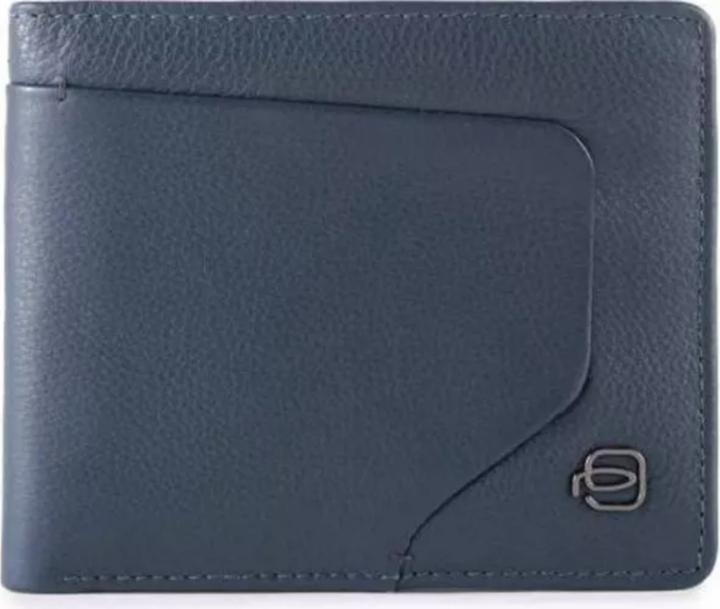 Actual product image Piquadro Leather Wallet, Pu4518Aor, Blu Oltremare, For Men
