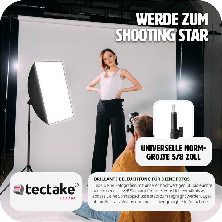 Image du produit tectake Éclairage de studio avec boîte à lumière et trépied (éclairage de studio)