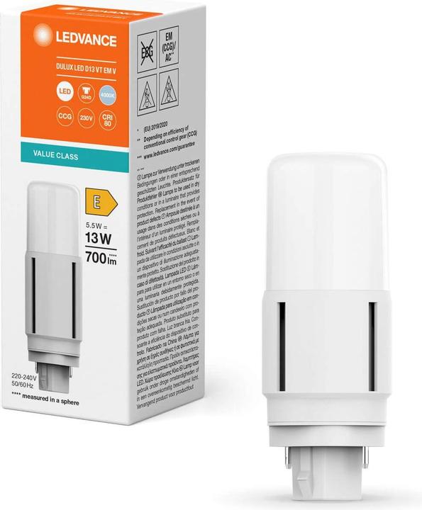 Produktbild Ledvance LED-Kompaktlampe (G24d, 5.50 W, 700 lm, 1 x, E)