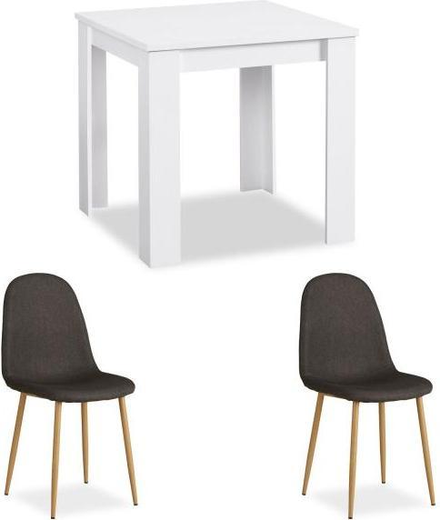 Produktbild Homestyle4u Essgruppe mit Esstisch und Stühlen (80 x 80 x 75 cm)
