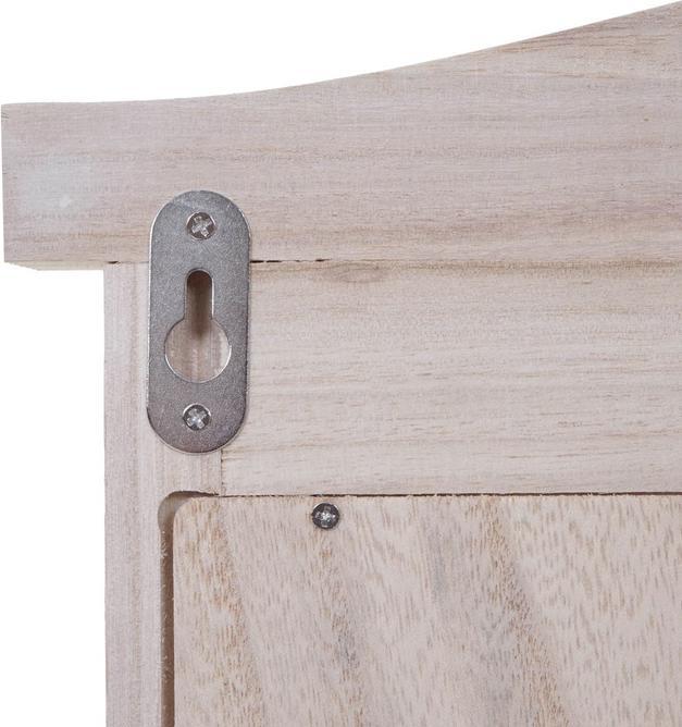 Produktbild Swisshandel24 Wandspiegel Spiegelfenster mit Fensterläden 53x42x5cm - naturbraun (53 x 42 x 5 cm)