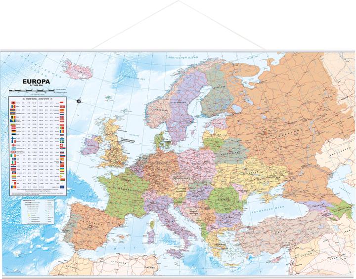 Nährwerte und Zutaten Politische Europakarte als Poster, 90 x