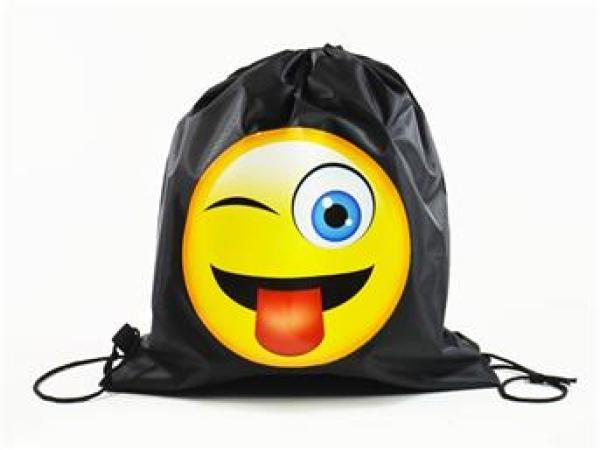 Kögler Emoticon, MOGee Sportbeutel, 39 X 34 cm, Zunge raus mit Zwinkerauge