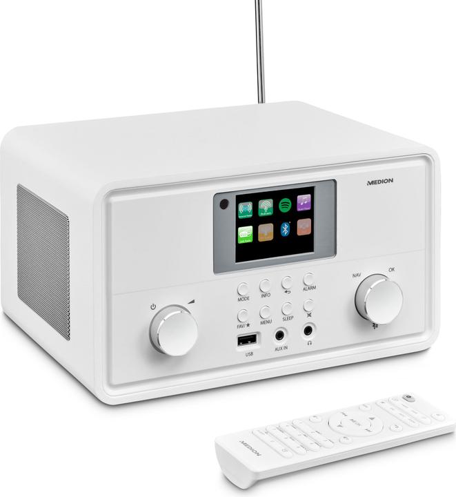 Produktbild Medion LIFE® P85027 STEREO INTERNETRADIO 7,1 cm (2,8") TFT-Display, 25.000+ Internetradiosender & zahlreic (DAB+, Internetradio, UKW, WLAN, Bluetooth)