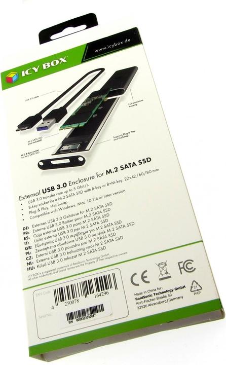 Immagine prodotto Icy Box Ib-183m2 (M.2 2242, M.2 2260, M.2 2280)