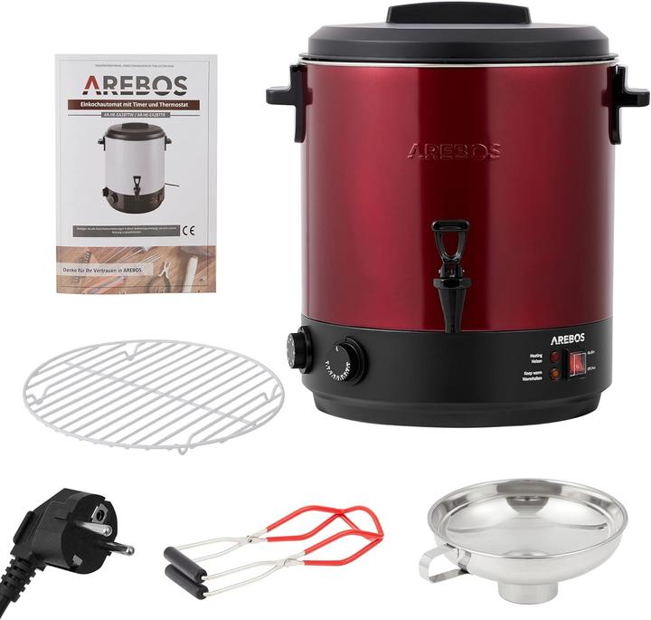 Actual product image Arebos Automatic Preserving Cooker 1800 W 28L in Red (28 l)