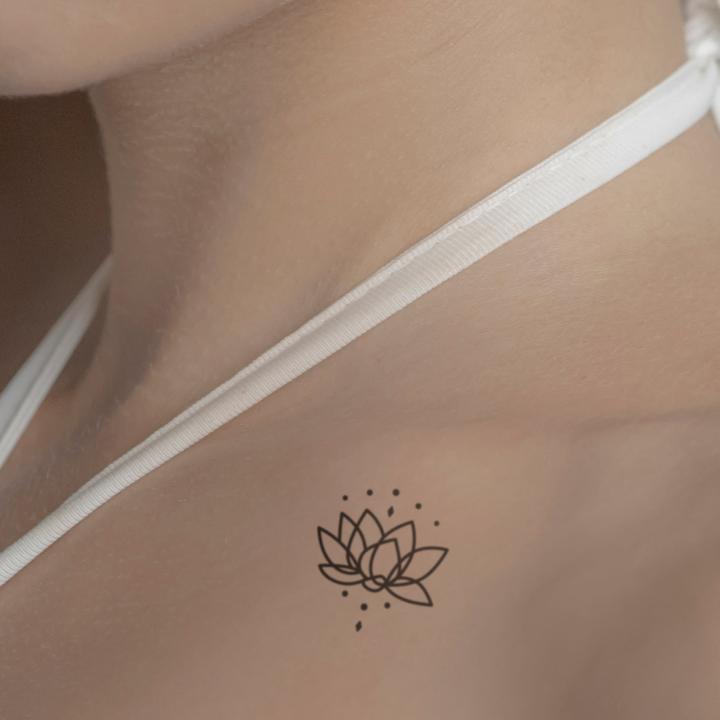 Image du produit minink Tatouage temporaire - Fleur de lotus