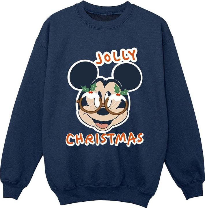 Disney Mickey Mouse Jolly Christmas Glasses Sweatshirt Jungen