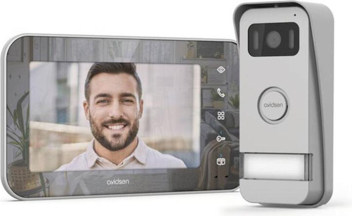 Actual product image Avidsen MAYA wired video door intercom complete set aluminium (Cable)