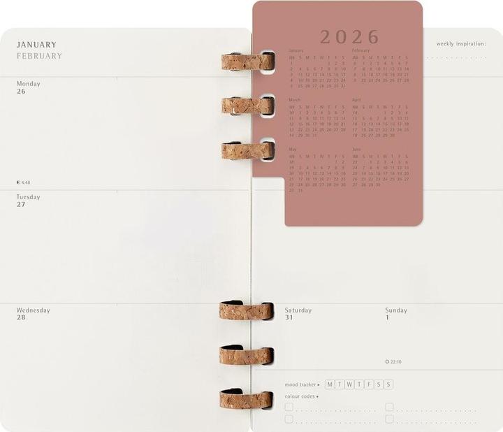 Produktbild Moleskine 12mSpiralLife 2026 LG SC Swz (13 x 21 cm, Englisch)