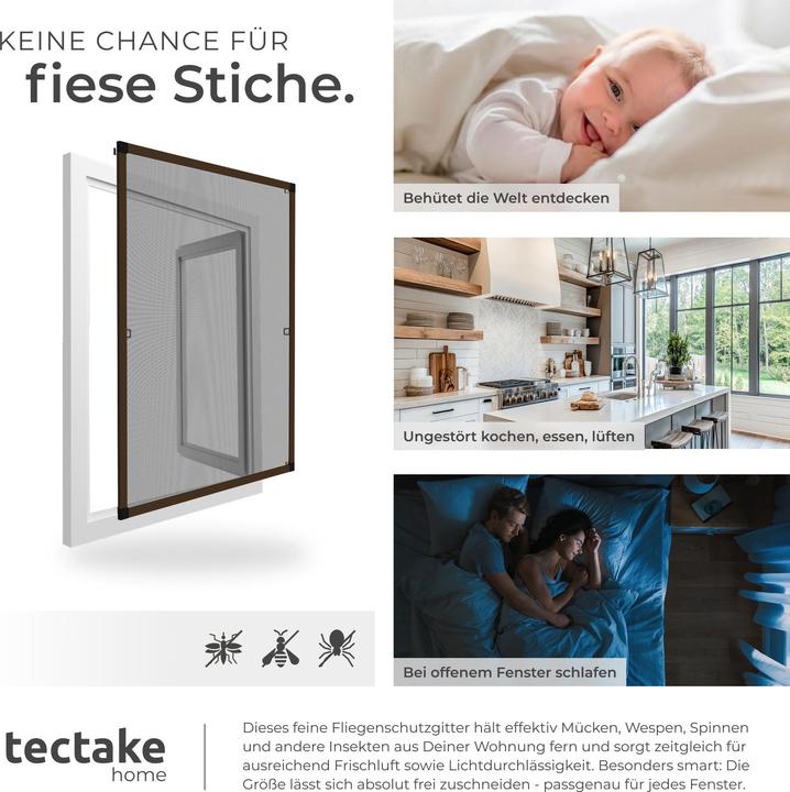 Image du produit tectake Moustiquaire pour fenêtre (100 x 120 cm)