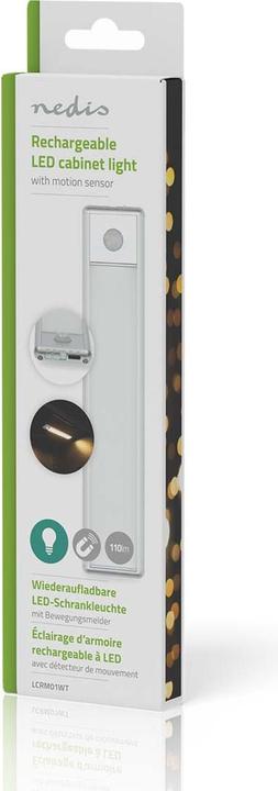 Immagine prodotto Nedis Striscia luminosa a LED ricaricabile con sensore di movimento (Bianco caldo, 1.40 cm, Interno)