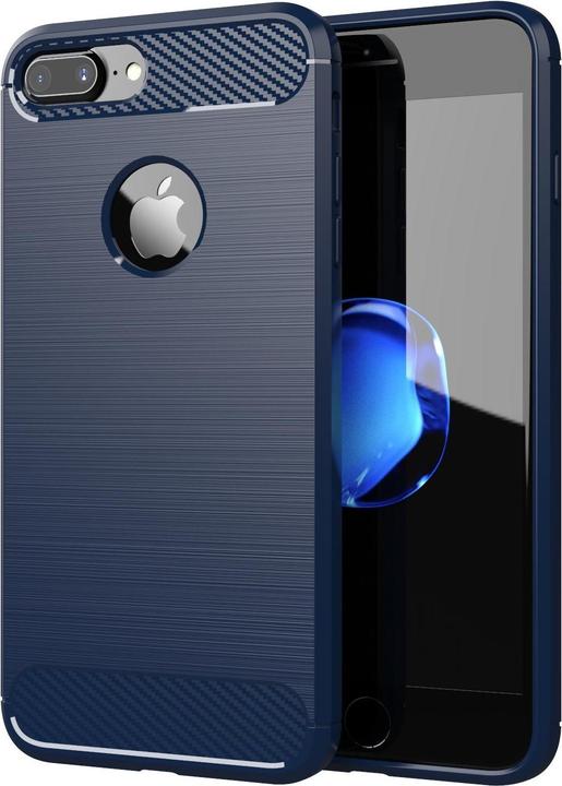 Produktbild Cadorabo TPU Ultra Slim carbon edelstahl Kombi Cover (Apple iPhone 7 Plus, Apple iPhone 7s Plus)