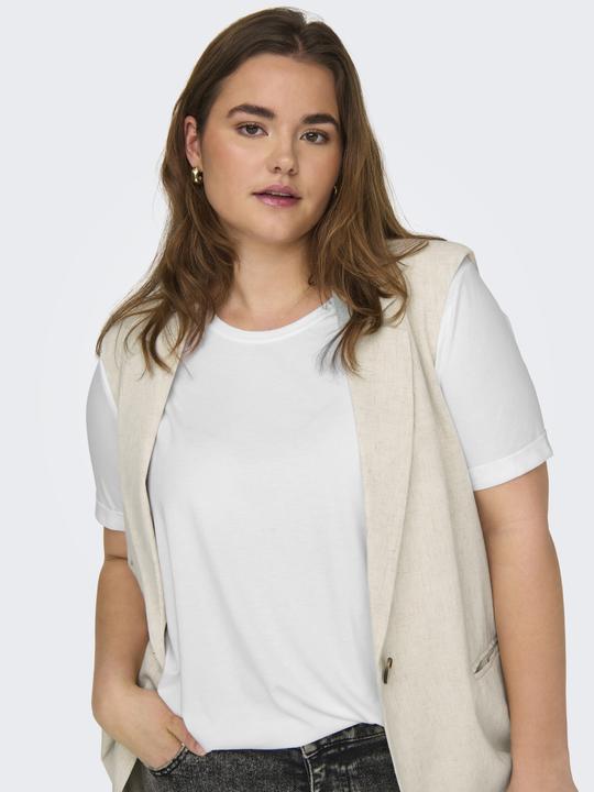 Immagine prodotto Only Vestibilità regolare Scollo rotondo Polsini ripiegati T-shirt T-shirt (S)