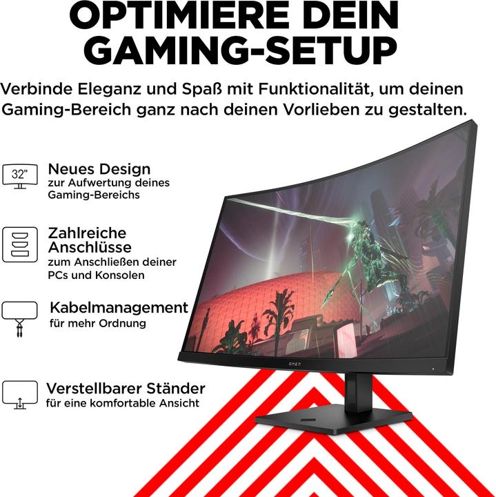 Actual product image HP Omen 32c (2560 x 1440 pixels, 31.50")