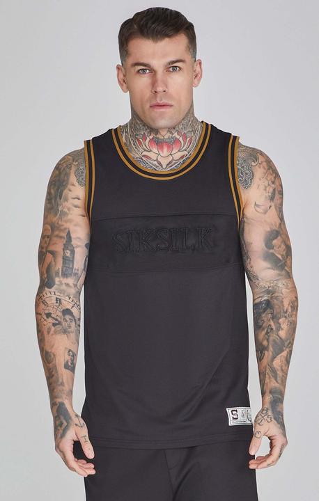 Image du produit Siksilk Gilet de basket-ball Top en noir (M)