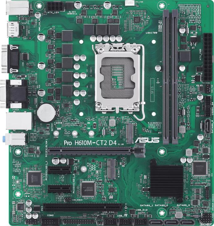 Produktbild ASUS PRO H610M-CT2 D4-CSM LGA1700 MB (LGA 1700, Intel H610, mATX)