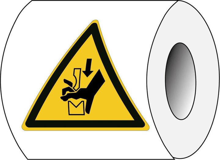 Actual product image Brady ISO 7010 PIC W030 B-7541 ISO safety labelling - Hand crush hazard warning