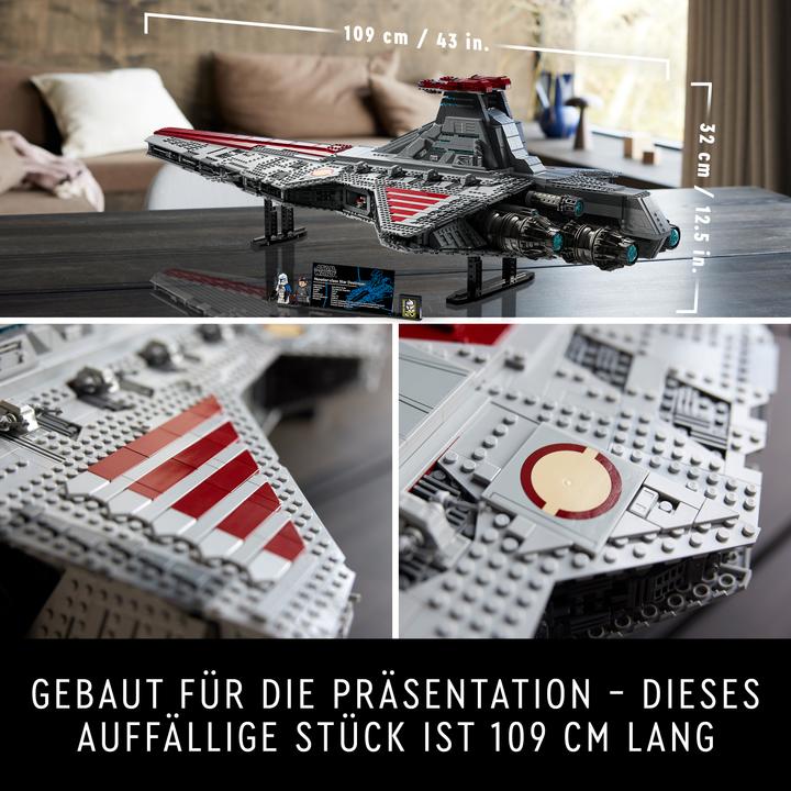 Immagine prodotto LEGO Incrociatore d’attacco della Repubblica classe Venator (75367, LEGO Star Wars, Set LEGO rari)