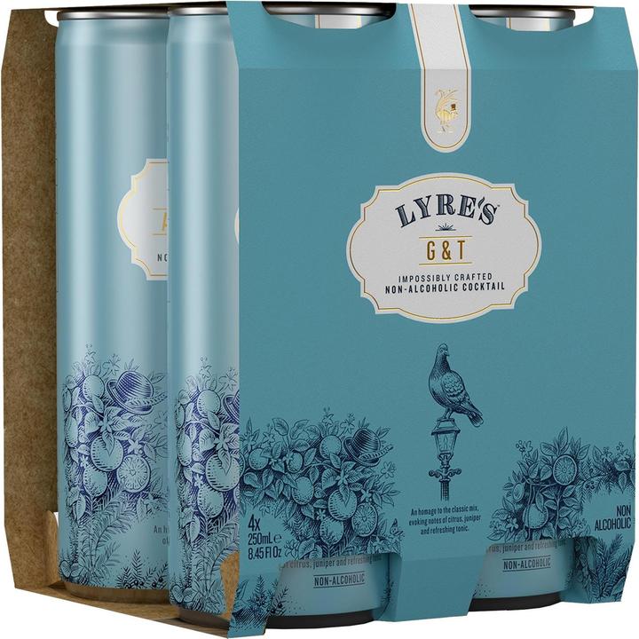 Produktbild Lyre's G&T alkoholfrei 4 x 250 ml (4 x 25 cl)