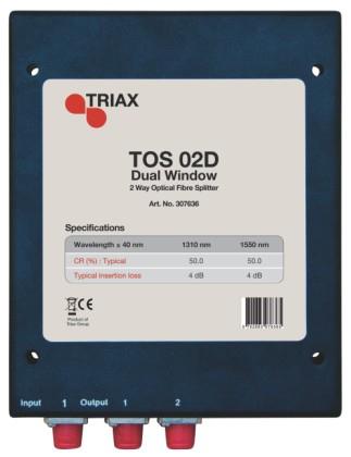 Immagine prodotto Triax Amplificatore ottico a 2 vie TOS 02 D con connessioni FC/PC (Cavi)