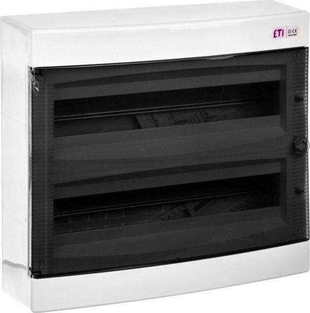 Actual product image Eti Polam modular switchgear 2 x 18 surface-mounted transparent IP40 ECT 2X18PT-s DIDO (001101085)