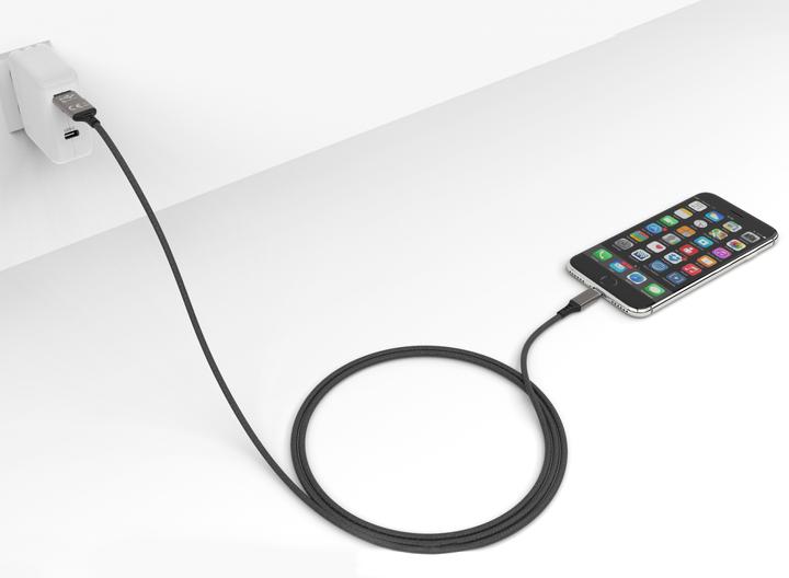 Produktbild Smrter Speedy USB Ladekabel auf Lightning (1m), schwarz ( SPEEDY L BK) (1 m, USB 3.0)